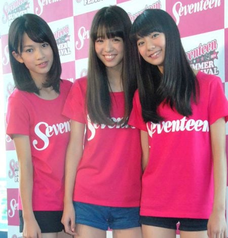 『ミスセブンティーン2014』グランプリに決定した中学生トリオ（左から）樫本琳花さん（14）、横田真悠（15）、川津明日香（14）　（C）ORICON NewS inc. 