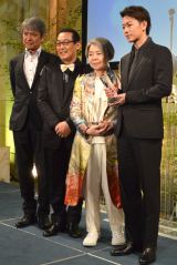 『第42回 放送文化基金賞』贈呈式に出席した（左から）升毅、さだまさし、樹木希林、佐藤健 （C）ORICON NewS inc. 