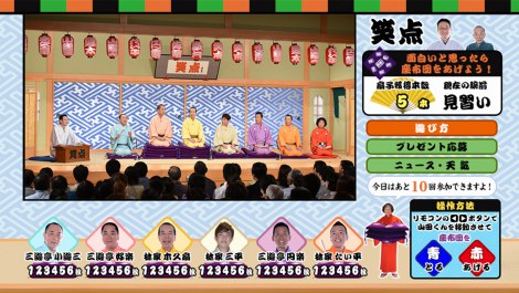『笑点』データ放送の画面（C）日本テレビ 