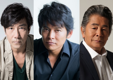 WOWOW『連続ドラマＷ 監査役 野崎修平』（2018年1月14日スタート）主演は織田裕二（中央）。古谷一行（右）、岸谷五朗（左）の出演が決定 