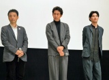 映画『探偵はBARにいる3』舞台あいさつに登壇した（左から）吉田照幸監督、大泉洋、松田龍平 （C）ORICON NewS inc. 