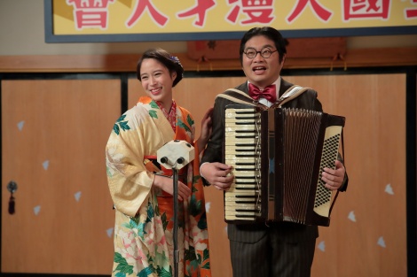 NHK連続テレビ小説『わろてんか』2月10日放送回より。新しい看板コンビ「ミス・リリコ・アンド・シロー」が誕生（C）NHK 