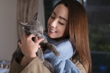 映画で共演した猫を引き取った沢尻エリカ (C)2018「猫は抱くもの」製作委員会 