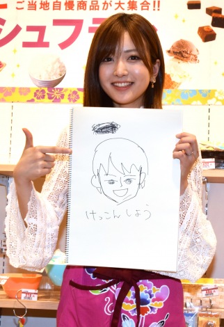 画像 写真 須藤凜々花 夫の似顔絵片手に即席結婚会見 Nhkでレギュラー持って安定した家庭を 2枚目 Oricon News