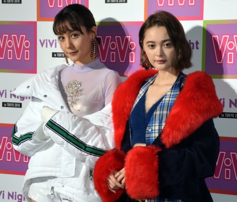 『ViVi Night in TOKYO 2018　HALLOWEEN PARTY』に出演した（左から）トリンドル玲奈、玉城ティナ （C）ORICON NewS inc. 