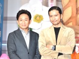 NHKスペシャルの大型シリーズ『食の起源』の取材会に出席したTOKIOの城島茂（左）と長瀬智也 （C）ORICON NewS inc. 