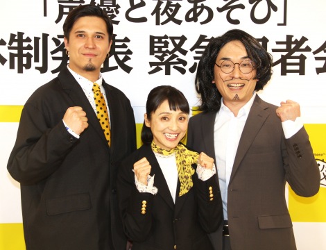 『声優と夜あそび』特別番組に出演した(左から)木村昴、金田朋子、関智一 (C)ORICON NewS inc. 