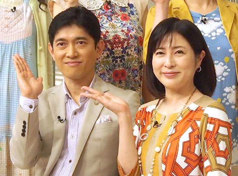 okaek・岡江久美子 薬丸裕英 はなまるマーケット TBS マークあり