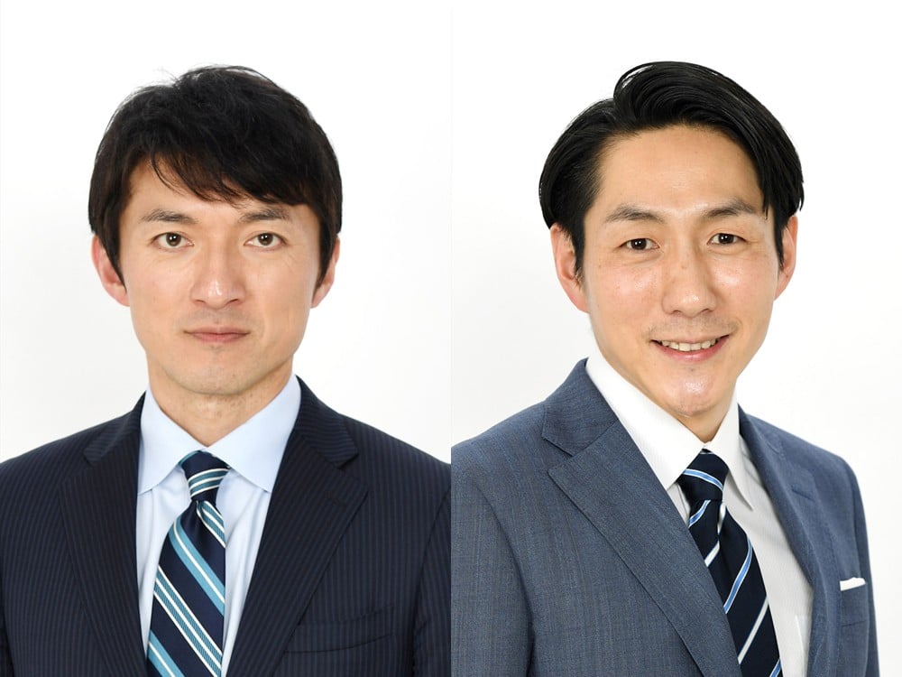 テレ朝 アナウンサーズ  生写真セット テレ朝『スーパーJチャンネル』渡辺宜嗣キャスターから小松靖