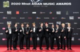 『2020 Mnet ASIAN MUSIC AWARDS』フォトウォールに登場したTHE BOYZ(C) CJ ENM Co., Ltd, All Rights Reserved. 