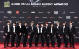 『2020 Mnet ASIAN MUSIC AWARDS』フォトウォールに登場したTREASURE(C) CJ ENM Co., Ltd, All Rights Reserved. 