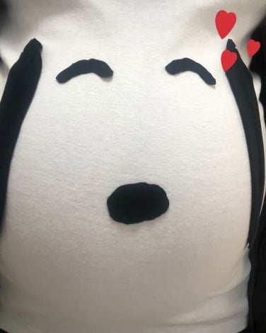 画像 写真 発想が天才 平野ノラ 自作スヌーピーtシャツでセルフマタニティフォト 6枚目 Oricon News