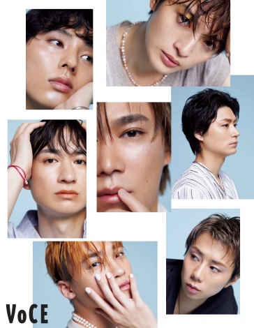 Kis My Ft2 一歩踏み込んだ メイクで魅せる7人の美ビジュアル メンバー全員で Voce 登場 Oricon News