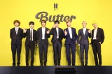 デジタルシングル「Butter」グローバル記者会見を行ったBTS（左から）V、SUGA、JIN、JUNG KOOK、RM、JIMIN、J-HOPE（C）BIGHIT MUSIC 