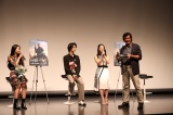 映画『トゥモロー・ウォー』“親子の絆”トークイベントに参加した(左から)天翔天音、藤岡真威人、天翔愛、藤岡弘、 
