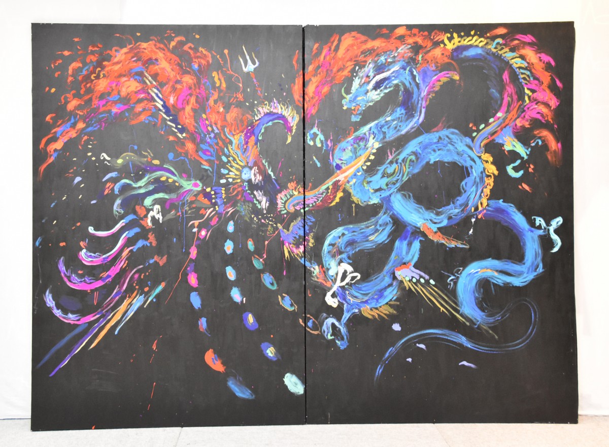 片岡鶴太郎 絵画 限定絵画100部/21番 でか