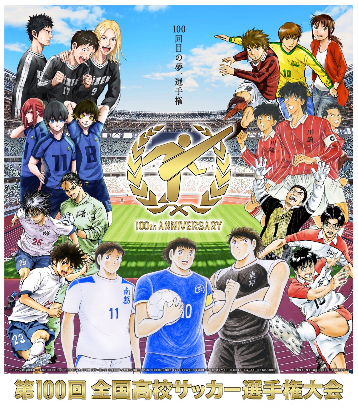 高校サッカー』地区大会ポスターに歴代人気漫画が集合 『キャプテン翼