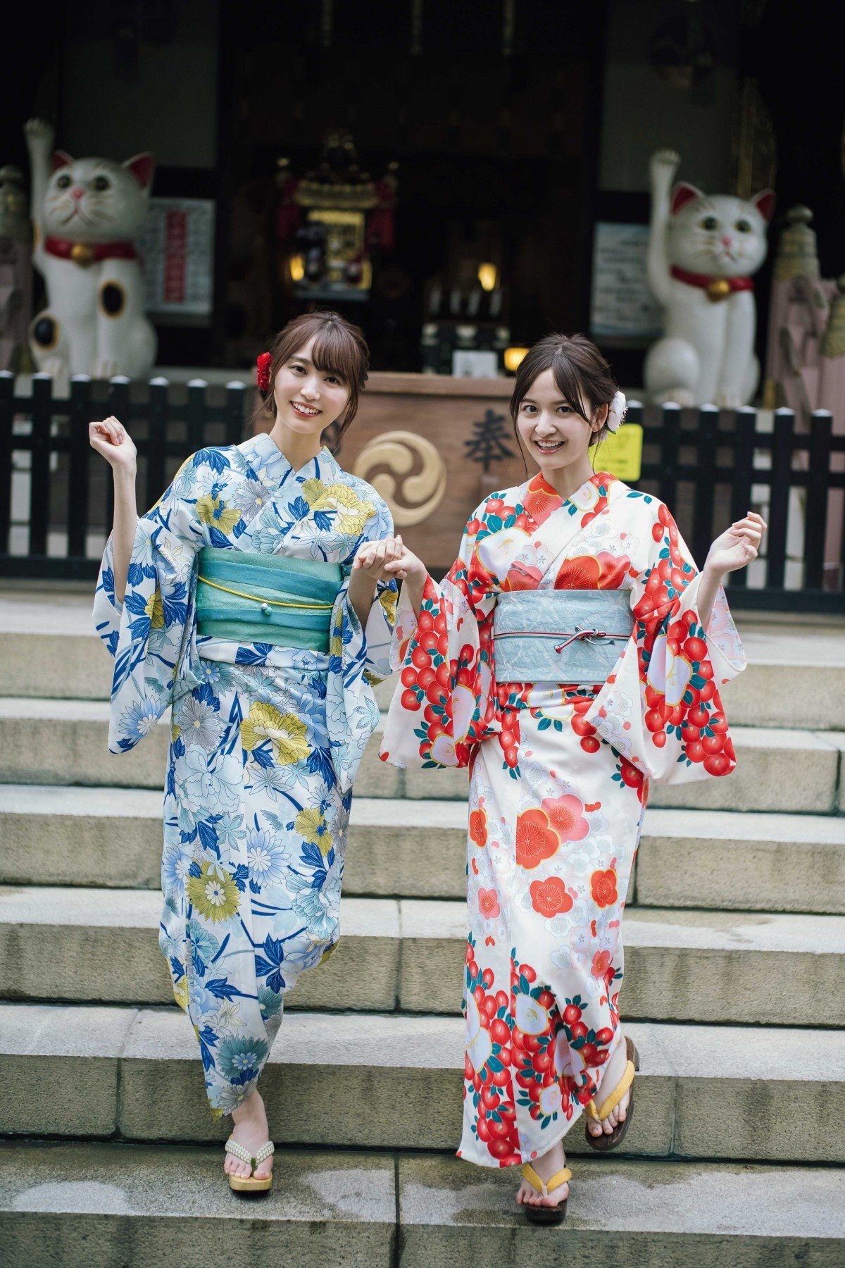 乃木坂46金川紗耶＆弓木奈於“高身長コンビ”浴衣グラビア “弓木