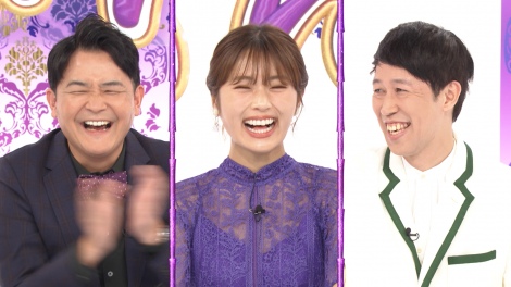『ノブナカなんなん?』に出演する(左から)ノブ、渋谷凪咲、小籔千豊 (C)テレビ朝日 