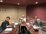 10日放送のラジオ番組『丸園音楽堂』に出演する（左から）池坊専宗、丸山桂里奈、前園真聖 