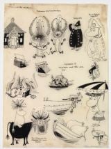 トーベ・ヤンソン「まいごの火星人」スケッチ（1957年）（C）Moomin Characters TM 