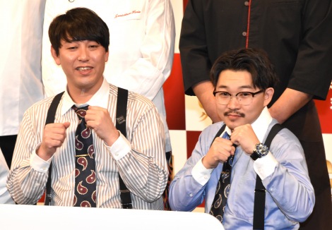M-1準Vで自虐&発奮した(左から)畠中悠、伊藤俊介=『CHEF-1グランプリ 2022』の記者発表会(C)ORICON NewS inc. 
