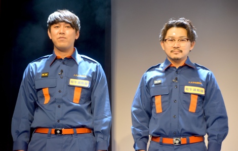 『和牛消防団』任命式に登場したオズワルド（左から）畠中悠、伊藤俊介 （C）ORICON NewS inc. 
