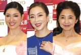 ドレス姿で“美競演”を果たした（左から）アンミカ、真矢ミキ、宮崎美子 （C）ORICON NewS inc. 