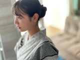日向坂46河田陽菜、浴衣姿で絶品“横顔うなじ”公開 話題の12万部写真集