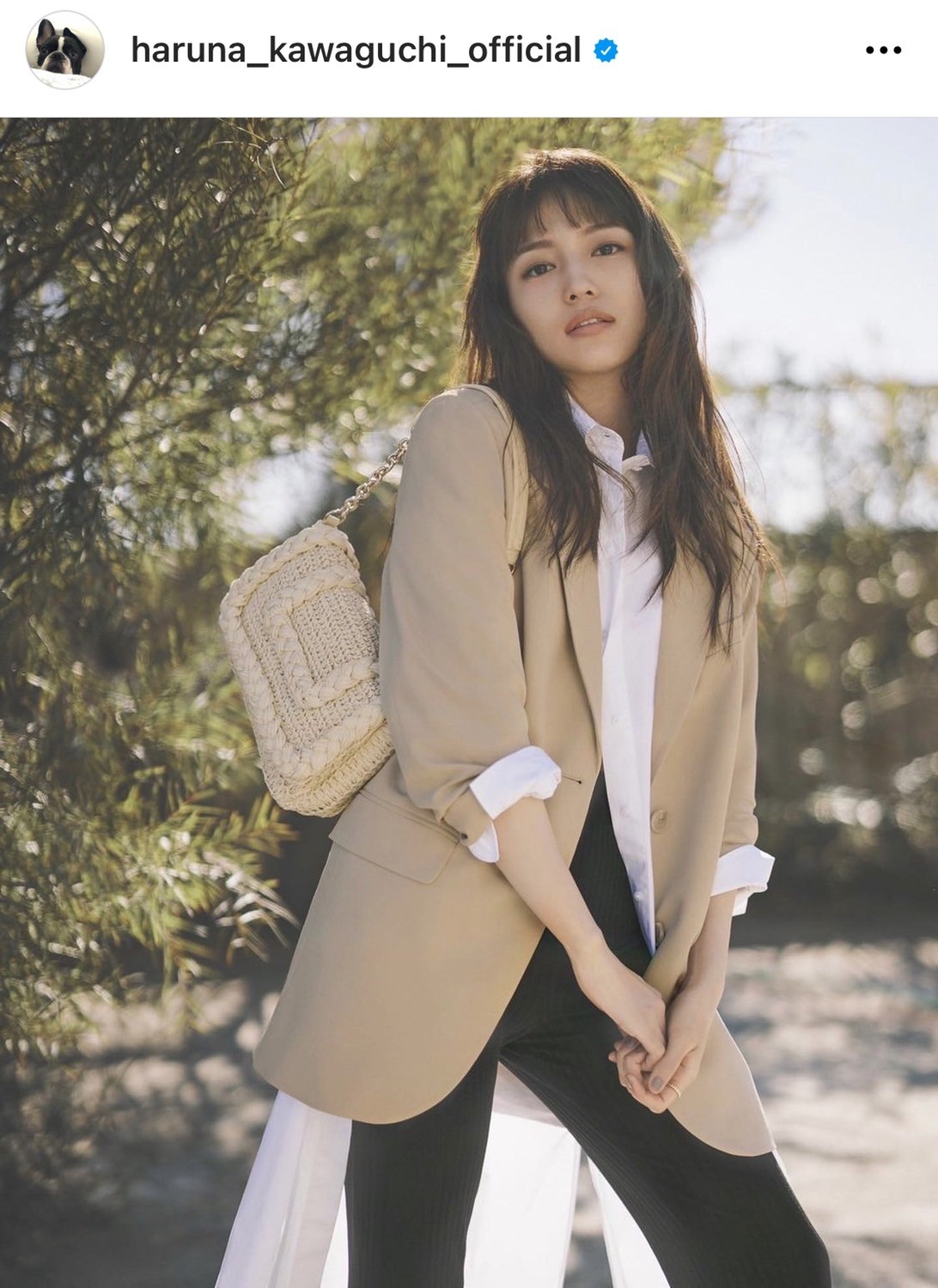 画像・写真 | 川口春奈、へそチラ肌見せコーデ披露「細!!」「かわいさ