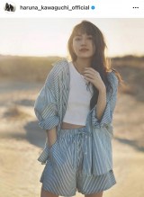 画像・写真 | 川口春奈、へそチラ肌見せコーデ披露「細!!」「かわいさ