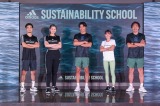 �T�b�J�[�����{��\�E�ΐ쒼�G�瑍��44�l�̃A�X���[�g���w�� �wadidas Sustainability School�x�J�u 