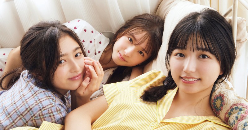 乃木坂46 サイン入りチェキ 菅原咲月 井上和 五百城茉央FLASHスペシャル 乃木坂46新5期生”井上和・菅原咲月・五百城茉央「仲良しパジャマ