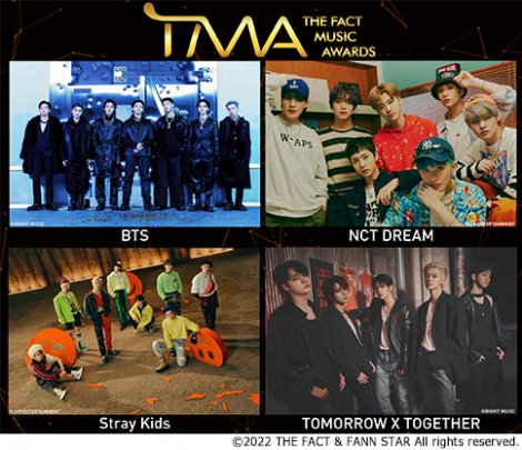 BTSNCT DREAM̏o肵w2022 THE FACT MUSIC AWARDS(TMA)x 