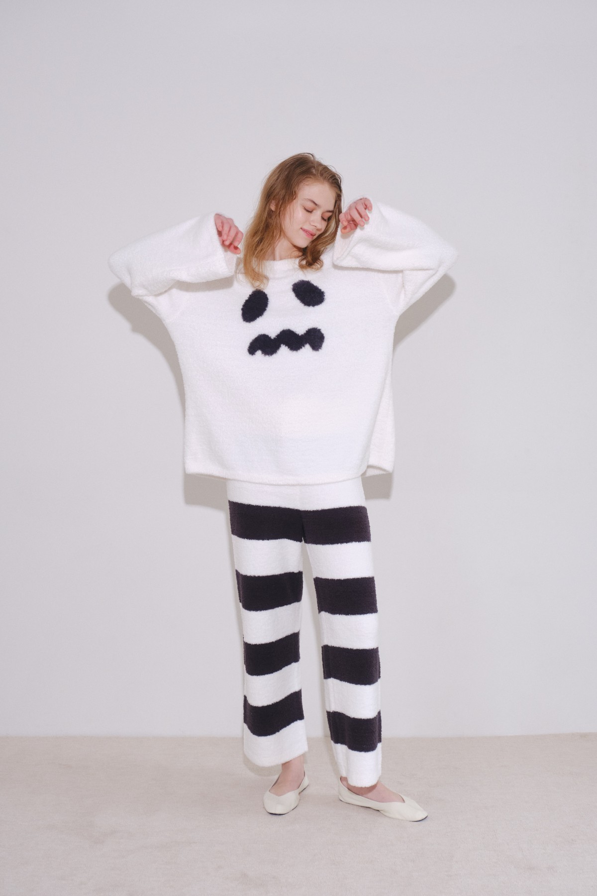 ジェラートピケGHOSTプルオーバー＆GHOSTボーダーロングパンツ Halloween】GHOSTプルオーバー＆【ONLINE限定】ロングパンツ