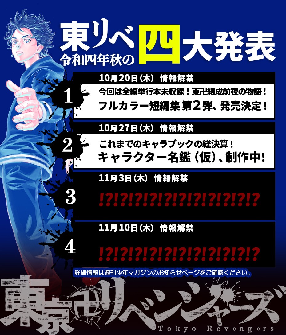 東京卍リベンジャーズ』キャラ名鑑、来年1・17発売 東卍メンバー