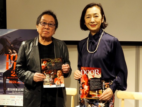 『DOORデジタルリマスター版』上映後舞台あいさつに登場した（左から）高橋伴明監督、高橋惠子 （C）ORICON NewS inc. 