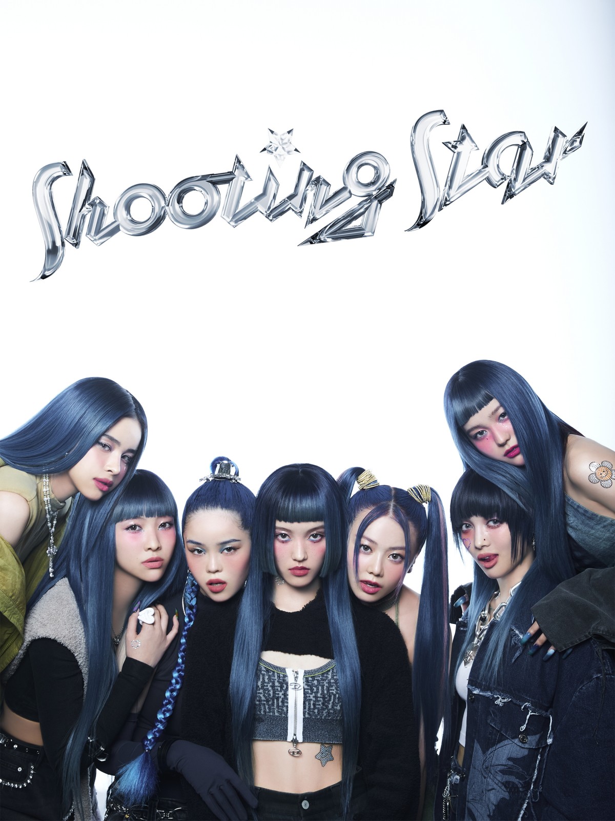 画像・写真 | XG、新曲「SHOOTING STAR」25日発売決定 全員“青髪”の新