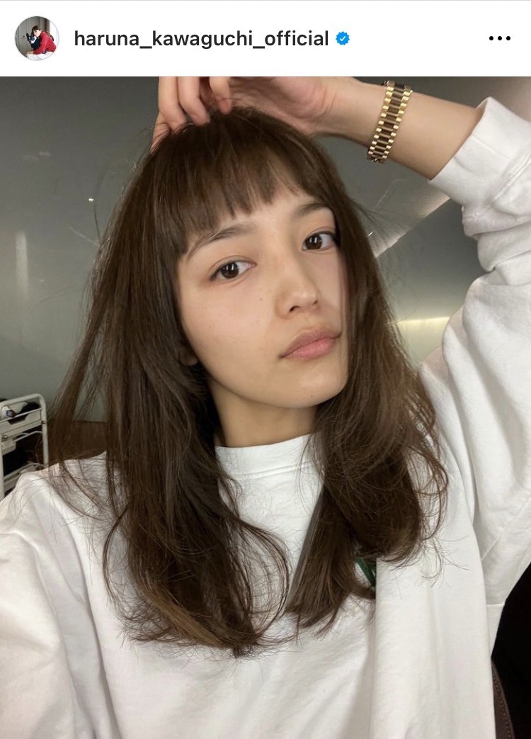 川口春奈、新しい髪型で“イメチェン”「オン眉、最高に似合ってます！」「可愛くてキュンです」 | ORICON NEWS