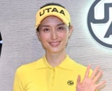 華やかなミニスカゴルフウェアを披露した橋本マナミ=「UTAA」日本初上陸記者発表会（C）ORICON NewS inc. 