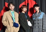 『MARNI FALL WINTER 2023 FASHION SHOW IN TOKYO』に登場した(左から)工藤大輝、ルンヒャン、向井太一 (C)ORICON NewS inc. 