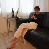 �����O�X�J�[�g������r���̂��������V�R��t(�ʐ^�̓I�t�B�V�����u���O���) 