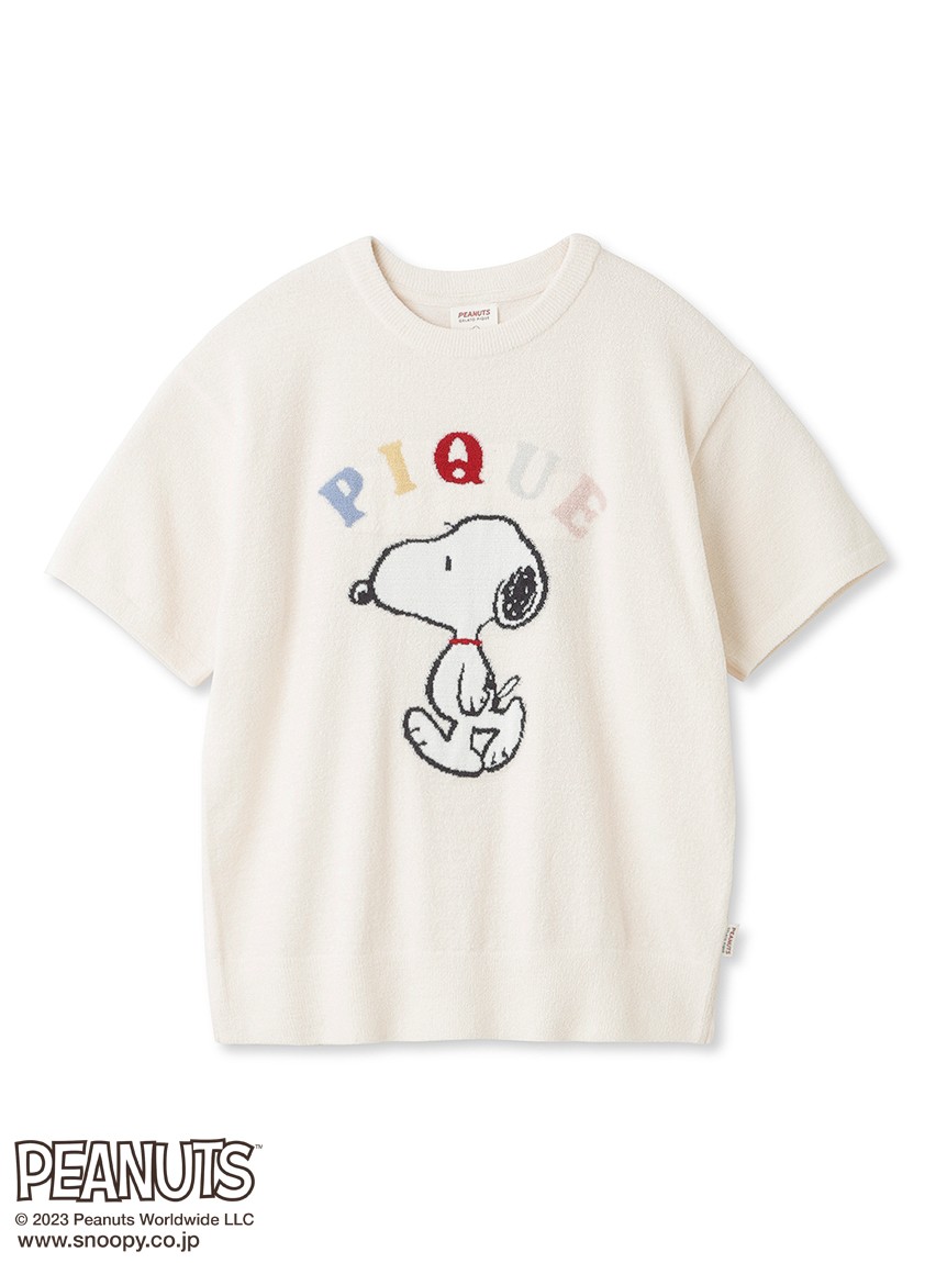 新品未使用 ジェラートピケ PEANUTS スヌーピー プルオーバー 白 gelato pique｜【PEANUTS】SNOOPY×BEAR ジャガードプルオーバー