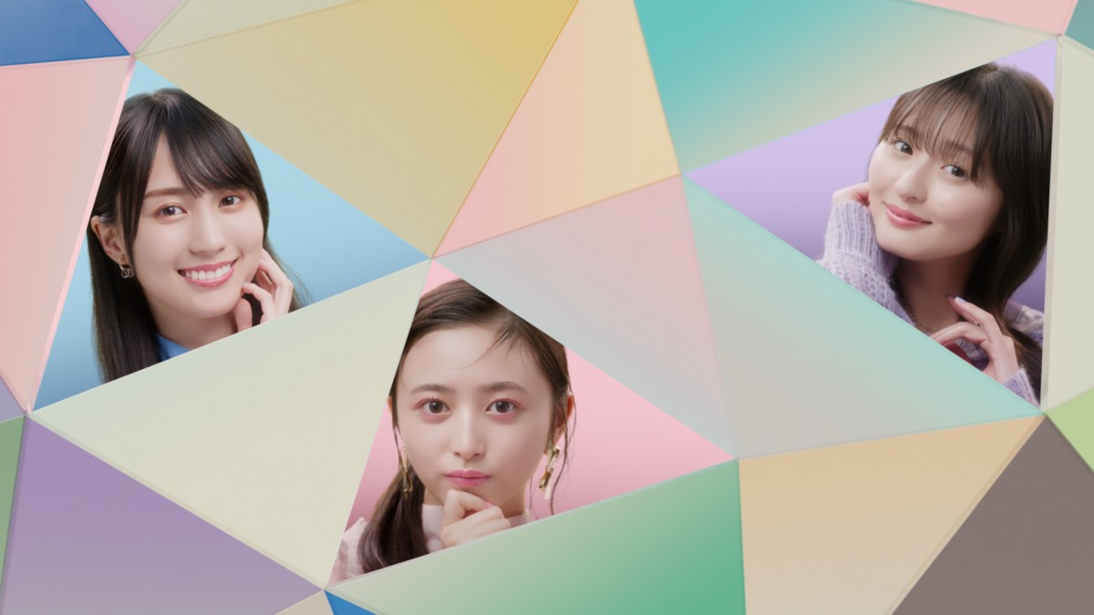 乃木坂46遠藤さくら、賀喜遥香、井上和らが普段と違うメイクでCM