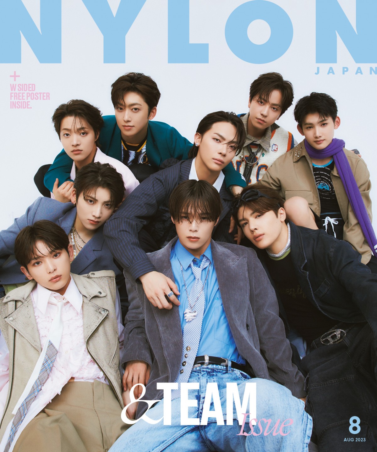 &TEAM、気鋭スタイリングを堂々と披露 『NYLON JAPAN』特別版『&TEAM ISSUE』発売決定 | ORICON NEWS