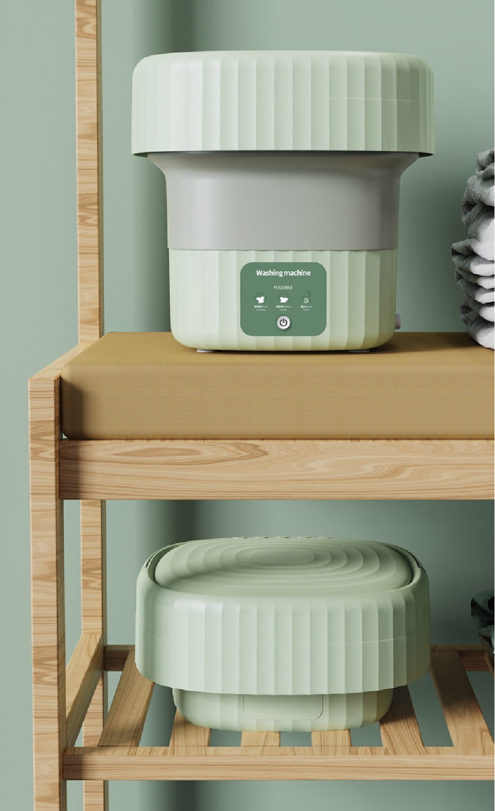 折りたたみ式ミニ洗濯機「G-Soak」 脱水もでき、手で絞る必要なし