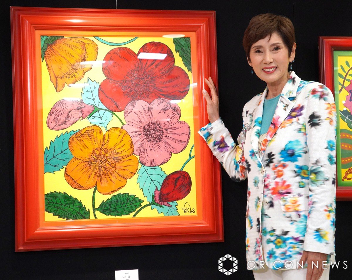 秋野暢子、絵画始めたきっかけは加山雄三 個展売り上げはがん研究に