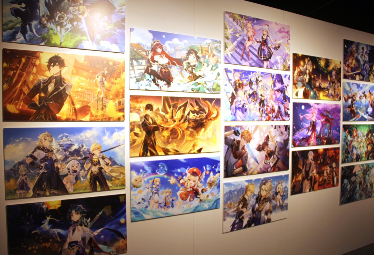 原神』展覧会が開幕！ 100点以上のデザイン画＆巨大模型＆武器