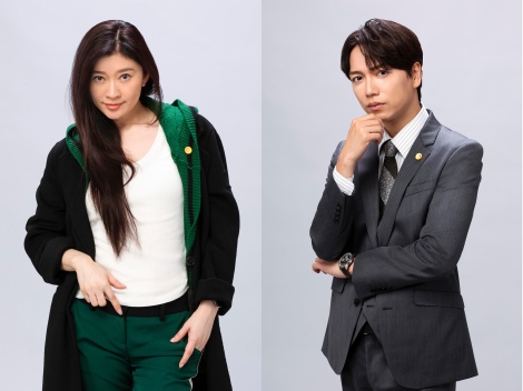テレビ東京ドラマ8『ハイエナ』に出演する（左から）篠原涼子、山崎育三郎（C）ドラマ「ハイエナ」製作委員会 