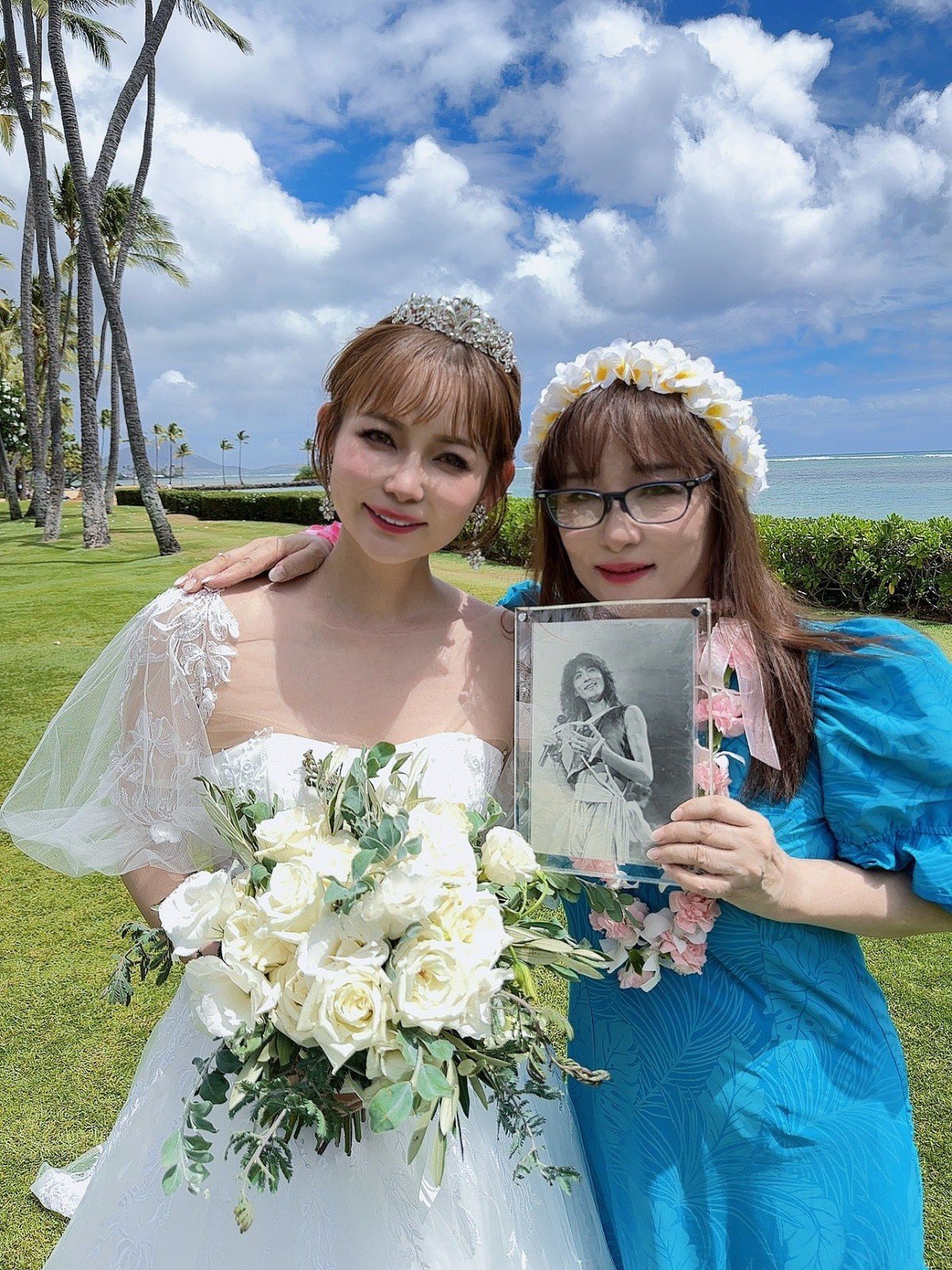 画像・写真 | 中川翔子、ハワイで結婚式＆鮮やかドレス姿を披露 亡き父